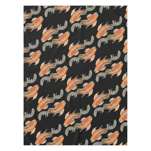 Koi Fish Black Tafelkleed (Voorkant)