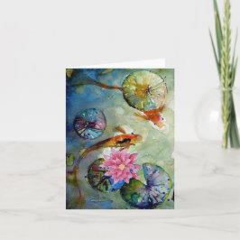 Koi Fish BLANK Wenskaart Bedankkaart