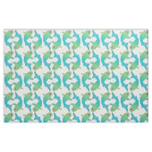 Koi Fish Blue en Green Pisces Pattern Fabric Stof (Fat Quarter)