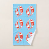Koi Fish Blue Towel Set Bad Handdoek (Handdoek)
