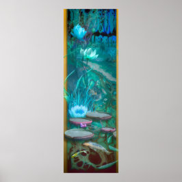 Koi Fish "BORN OF DRAGONFLY" Poster