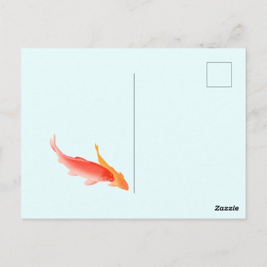 Koi Fish Briefkaart (Achterkant)