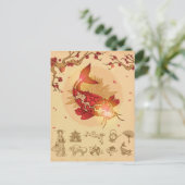 Koi Fish Briefkaart (Staand voorkant)