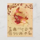 Koi Fish Briefkaart (Voorkant)