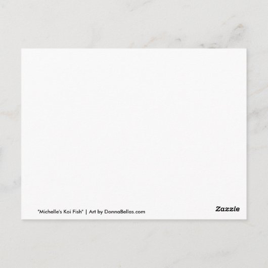 Koi Fish Briefkaart (Achterkant)