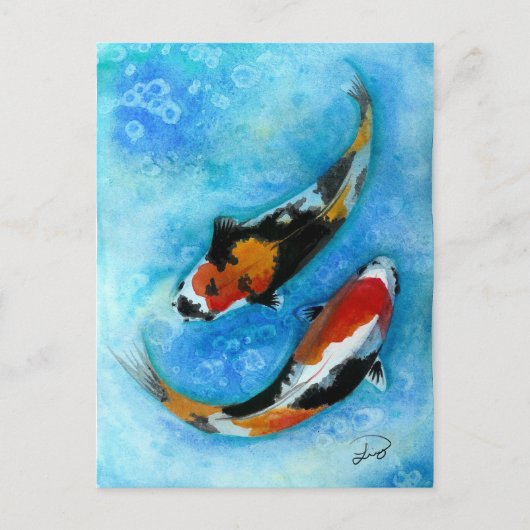 Koi Fish Briefkaart (Voorkant)