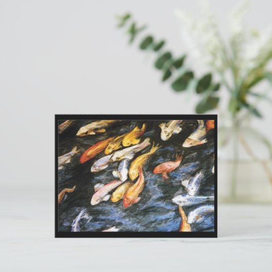 Koi Fish Briefkaart (Staand voorkant)