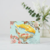 Koi Fish Briefkaart (Staand voorkant)