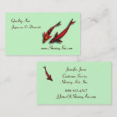 Koi Fish Business Card-template Visitekaartje (Voorkant / Achterkant)