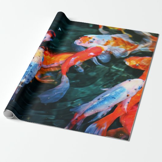 Koi Fish Cadeaupapier (Uitgerold)