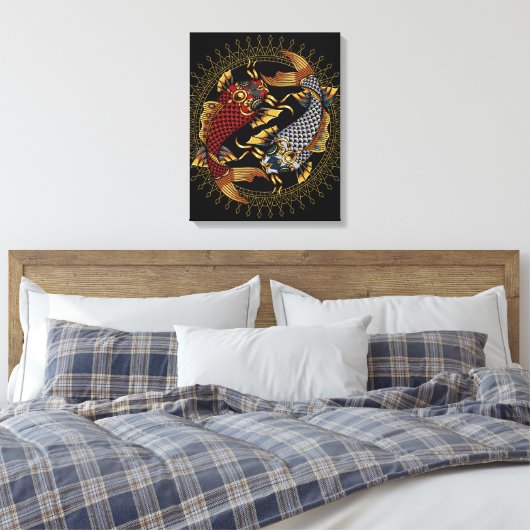 Koi Fish Canvas Afdruk (Insitu (Slaapkamer))