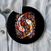 Koi Fish Cherry Blossom Ronde Button 6,0 Cm (In situ)