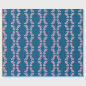 Koi Fish Chinoiserie Ogee in Pink and Deep Aqua Cadeaupapier (Vlak)