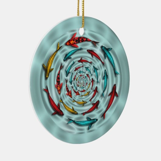 Koi Fish Circle Ornament (Rechts)