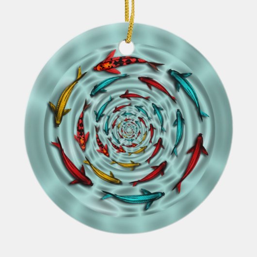 Koi Fish Circle Ornament (Voorkant)