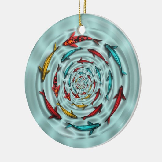 Koi Fish Circle Ornament (Links)