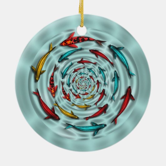 Koi Fish Circle Ornament (Achterkant)