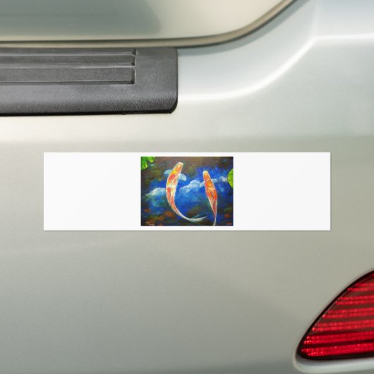 Koi Fish Cloud Reflections Bumpersticker (Op auto)