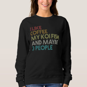 Koi Fish Coffee Aquarium Japanse karp Vintag Trui