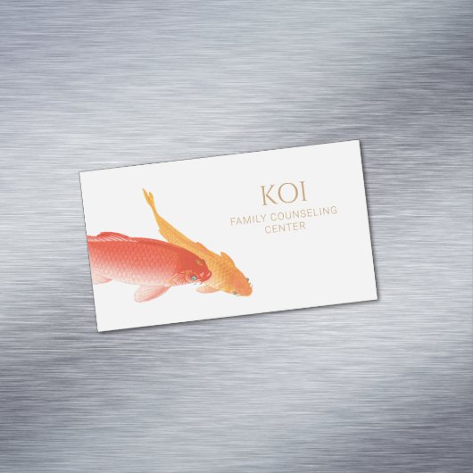 Koi Fish Counselor and Therapist counseling Magnetisch Visitekaartje (Voorbeeld)