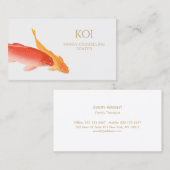 Koi Fish Counselor and Therapist counseling Visitekaartje (Voorkant / Achterkant)