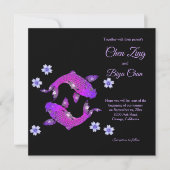 Koi Fish Custom Wedding Invitation Kaart (Voorkant)