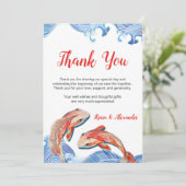 KOI FISH DANK JOU CARD KAART (Staand voorkant)