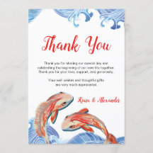 KOI FISH DANK JOU CARD
