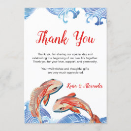 KOI FISH DANK JOU CARD KAART