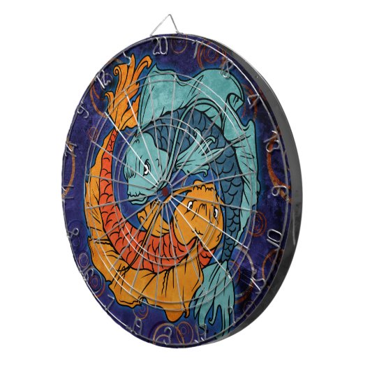 Koi Fish Dartbord (Voorkant Rechts)