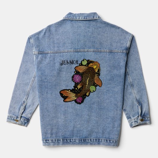 Koi Fish Denim Jacket (Achterkant)