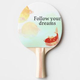 Koi Fish Dream Quote Art Print – "Follow Your Drea Tafeltennisbatje