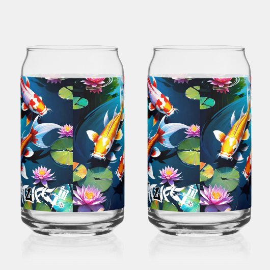 Koi Fish Drinkware Set Blikvorm Glas (Links)