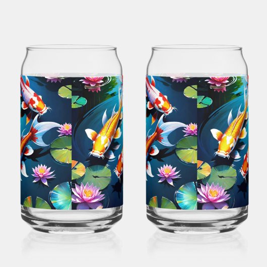 Koi Fish Drinkware Set Blikvorm Glas (Rechts)