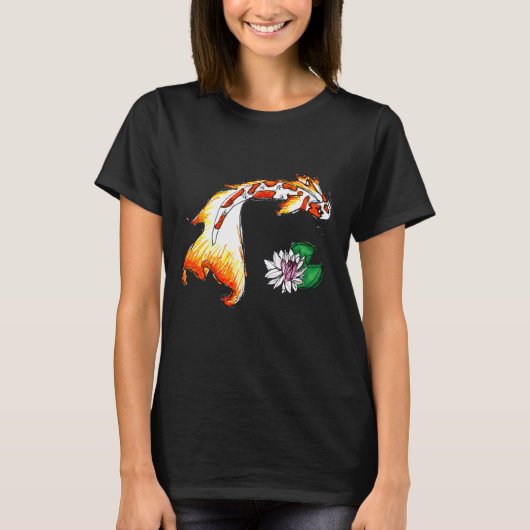 Koi Fish en Lilypad T-shirt (Voorkant)