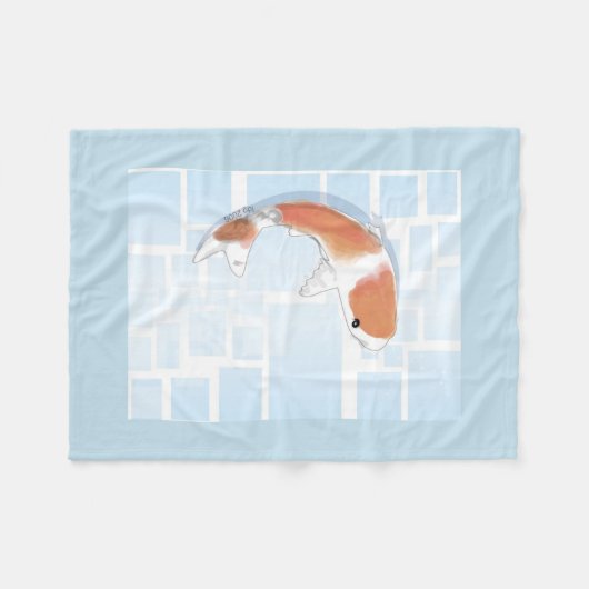 Koi Fish Flannel Deken (Voorkant (Horizontaal))
