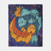 Koi Fish Fleece Deken (Voorkant)