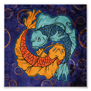 Koi Fish Foto Afdruk