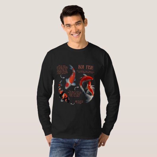 Koi Fish Fun Facts T-shirt (Voorkant volledig)