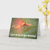 Koi Fish Funny Birthday Kaart (Gele Bloem)