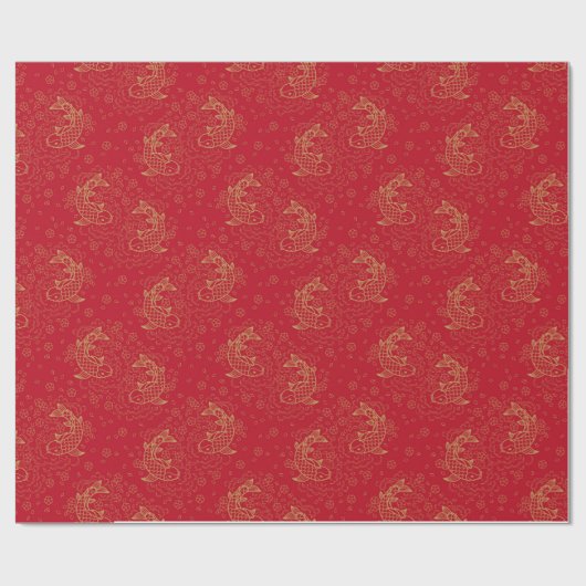 Koi Fish Gift Wrapping Paper Cadeaupapier (Vlak)