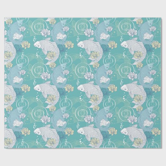 Koi Fish Gift Wrapping Paper Cadeaupapier (Vlak)