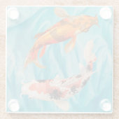 Koi Fish Glazen Onderzetter (Achterkant)
