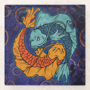 Koi Fish Glazen Onderzetter