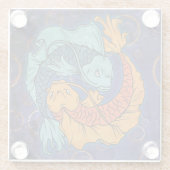 Koi Fish Glazen Onderzetter (Achterkant)