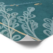 Koi Fish Golden Leaves Poster (Hoek)