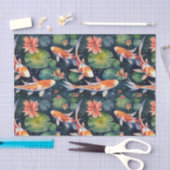 Koi Fish Green Lily Pads Vijver Decoupage Tissuepapier (Craft)