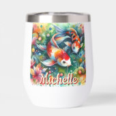 Koi Fish grillige Waterverf gepersonaliseerd (Achterkant)