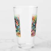 Koi Fish grillige Waterverf gepersonaliseerd Glas (Links)