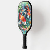 Koi Fish grillige Waterverf gepersonaliseerd Pickleball Paddle (Links)